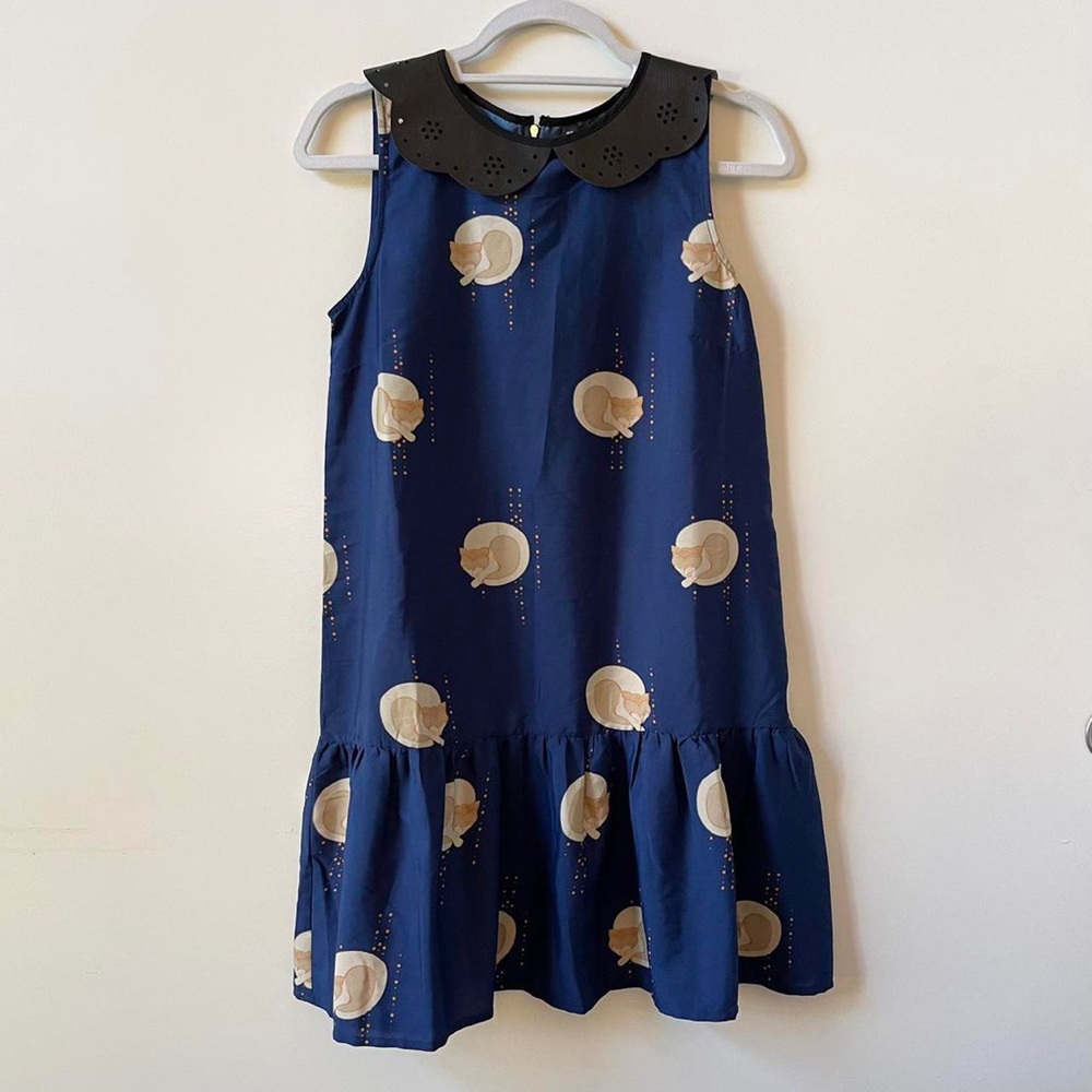 Influence Fashion UK Cat Print Sleeveless Dress